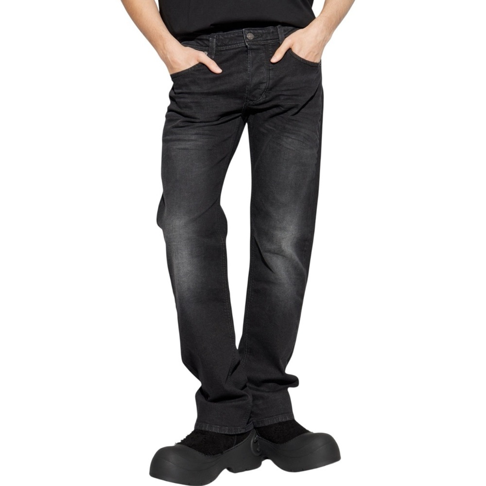 Versace Jeans Couture Straight Jeans Mens‎ 40 Black Like New Medusa Greca Logo